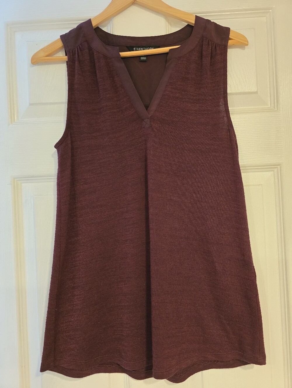 Maroon V-Neck Top